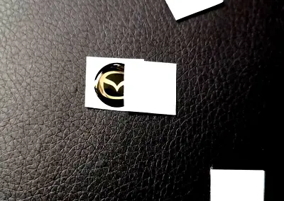 2x Mazda Logo Sticker Badges 14mm Emblem For Car Remote Key Fob • £5.04