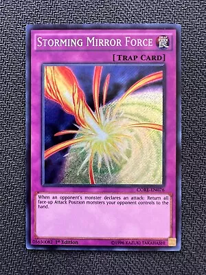 Yugioh Storming Mirror Force 1st Edition Secret Rare CORE-EN076 VLP/NM • $21