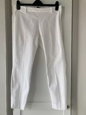 H&M Cropped White Trousers By H&M Size 12 • £2.99