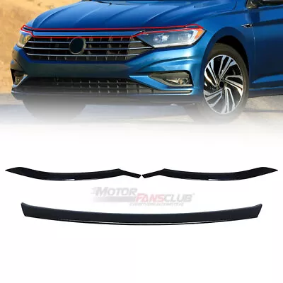 Glossy Black Front Hood Bonnet Molding Trim Fit For VW Jetta Mk7 2019-2020 2021 • $69.50