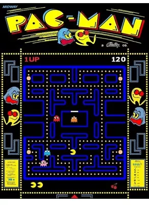  Pac Man Black Arcade Game Room Decor Metal Tin Sign Donor Plaque • $17