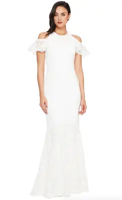 Nicole Miller L98601 Women's White Carlessa Mermaid Bridal Dress Gown Size 0 • $660