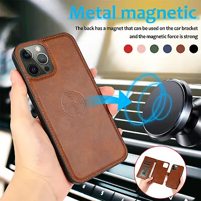 $15.86 • Buy Removable Flip Leather Card Wallet Case For IPhone 14 Pro Max 13 12 11 X/XS XR 8