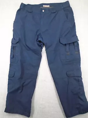 5.11 Tactical Pants Men's 40 Waist Navy Straight Leg 28.5 Inseam Pockets Flaws • $11.77