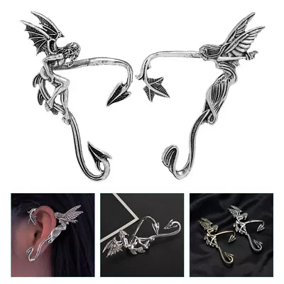 2pcs Elf Ear Cuffs Angel And Devil Earrings Women Ear Cuffs Clip-on • $9.19