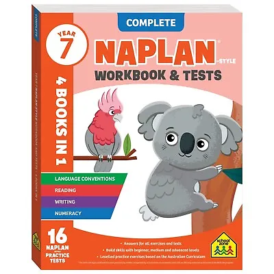 2022 Year 7 Naplan Style Complete Workbook & Tests Hinkler Book Kids School Zone • $29.54