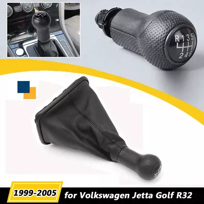 5 Speed Gear Shift Knob Boot Gaitor Cover For VW Golf Bora Jetta MK4 1999-05 US • $15.07