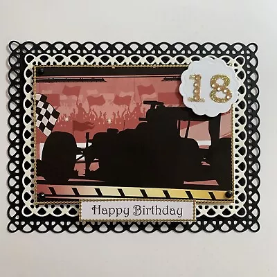 18th Birthday Racing Car Card Topper Combined Postage On Multiple Items • £2