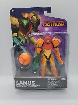 Metroid Samus W/ Morph Ball 4  Figure World Of Nintendo Jakks Pacific 2023 Toy • $30