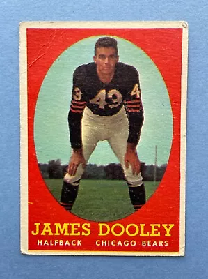 1958 Topps Football James Dooley #8 Chicago Bears Vintage Card • $1.99