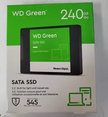 $34.90 • Buy WD SSD 240GB Green Western Digital Internal Solid State Drive HDD Laptop 2.5''