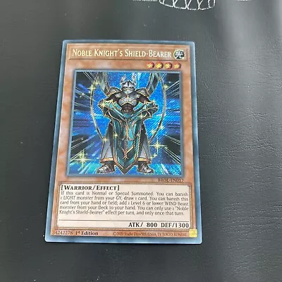 Yugioh Noble Knight's Shield-bearer Secret Rare Brol-en017 1st Edition • £1.73