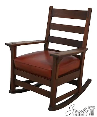 F62632EC: L&JG STICKLEY Antique Mission Oak Rocker Chair • $1095