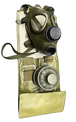 Gas Mask M74 Adult Romanian Military Surplus Full Face With NATO 40mm Filter Bag • $45