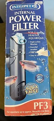 New * Interpet ~ Aquarium Filter Internal Fish Tank Power Filtration - PF3 • £22