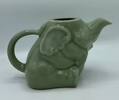 Celedon Elephant Teapot Missing Lid Vintage World Market Made In Thailand • $16.99