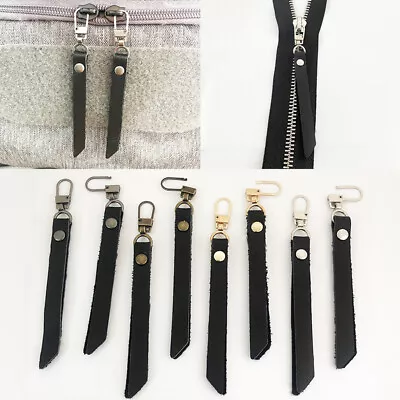 5PCS Leather Zipper Slider Pull Fix Repair Replacement Puller Sewing Accessory 2 • $5.35