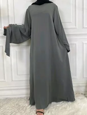 Abaya For Muslim's Women |Arabic Clothing| Plain Long Sleeve Abaya Dress Maxi  • £24.99