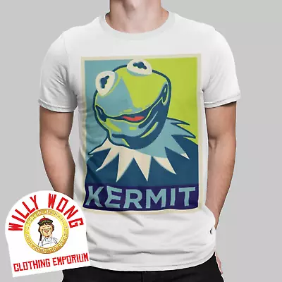 Kermit Frog T-Shirt Hope Green Vintage Retro Tee Classic Muppet Movie Cartoon • £6.99