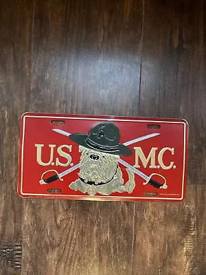 Marine Corps License Plate With Bulldog 2 Swords • $19.99