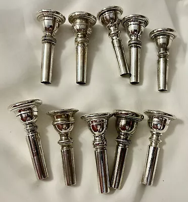 10 Vintage CORNET Mouthpieces Good Reference Late 1800s-1930s...regular Shank #2 • $59.99