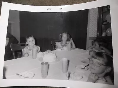 Vintage Photo Woman Girls Boys Birthday Party Freshour Family 50s Long Beach Ca • $6.19