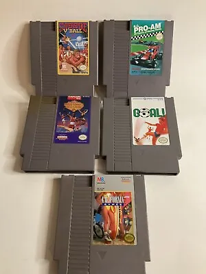Nintendo Nes Games Lot Of 5-superspike Vball Rc Pro Am Cali Games Etc. Read • $23.99