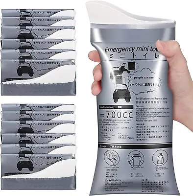 Pack Of 10 Disposable Urinal Bags Camping Pee Bags Unisex Urine Bag Vomit Bag • $9.59