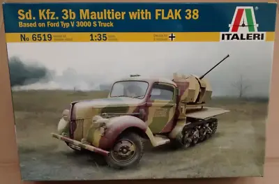 Italeri 1/35 Sd.Kfz. 3b Maultier With Flak 38 Ford V3000S Truck Half Track Kit • £34.95