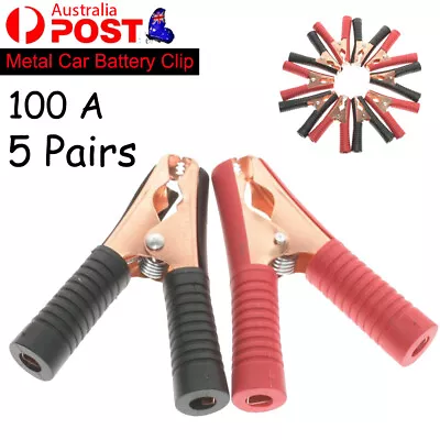 10x100A Red Black Metal Car Battery Clip Crocodile Alligator Test Terminal Clamp • $14.97