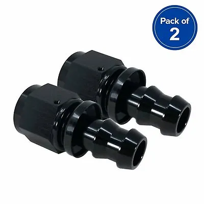 $8.59 • Buy 2PC -10 AN Straight Push On Lock Hose Barb Fitting Oil/Fuel/Gas Line Adapter