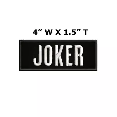 JOKER EMBROIDERED PATCH IRON / SEW CREST BADGE EMBLEM NAME TAG BIKER New • $4.27