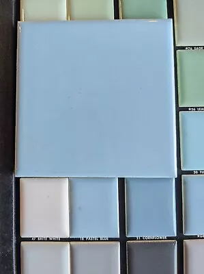 2 Pcs American Olean Vintage Ceramic  Wall Tile 4 1/4  Pastel Blue  NEW Color 18 • $11.99