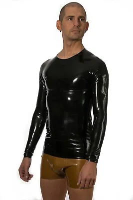 Long Sleeve Latex T Shirt New Choice Of Colours And Sizes Fetish Gummi Cosplay • £82.95