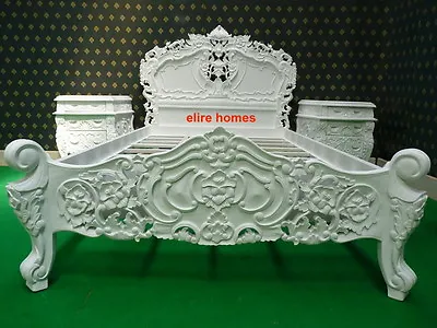 £1199 • Buy  UK STOCK 5' UK King Size White French Style Designer Rococo Bed TOP QUALITY