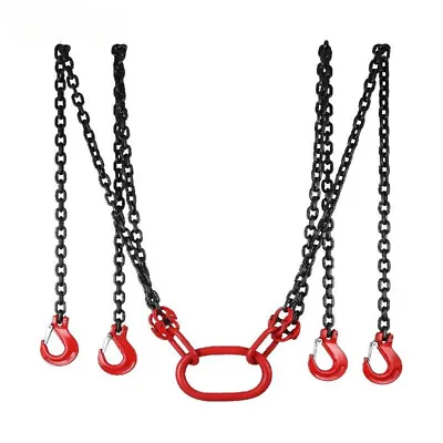 Lifting Chain Sling Lifts With 4 Legs Grade Hooks And Adjuster G80 Alloy Steel • $286.18