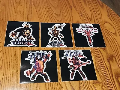 Brutal Legend Rare Original Video Game Promo Bumper Sticker Set Of 5 Decals • $19.99