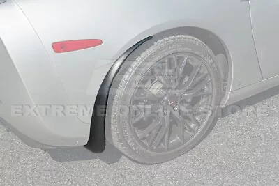 EOS Extended MATTE BLACK Rear Rock Guards Mud Flaps For 05-13 Corvette C6 BASE • $79.98