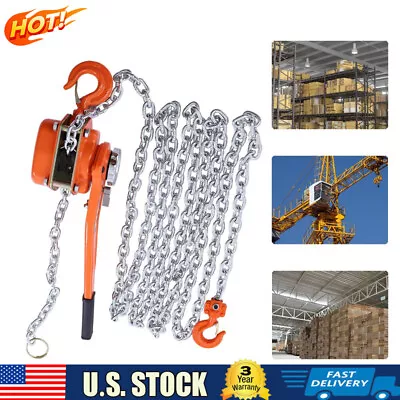 3/4Ton G80 Mini Lever Chain Hoist Ratchet Type Come Along Puller Highly Portable • $55.12