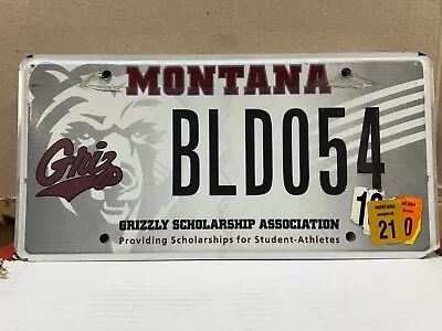 Grizzly Scholarship Association Montana License Plate • $2.50