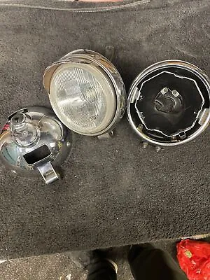 Yamaha 535 Virago Headlight Head Lights Lamps Genuine Bundle & Brackets • $61.66