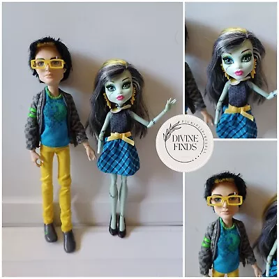 Monster High Picnic Casket Frankie Stein & Jackson Jekyll Doll LOT 2 Pre Owned • $49.95