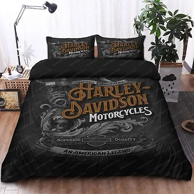 NEW HOT Harley-Davidson Motorcycles An American Legend Since 1903 Bedding Set • $9.99