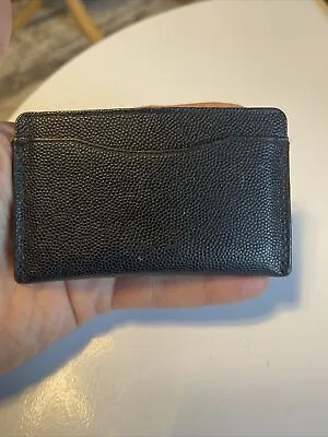 Vintage Coach Card Holder Wallet - Black Leather Id Wallet ..￼ • £19.99