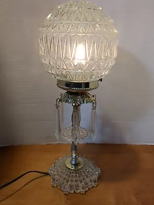 Vintage Crystal Lamp With Prisms L57 • $40