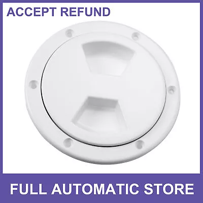 Single 4  Boat Inspection Deck Plate Hatch With Detachable Cover White Universal • $16.21