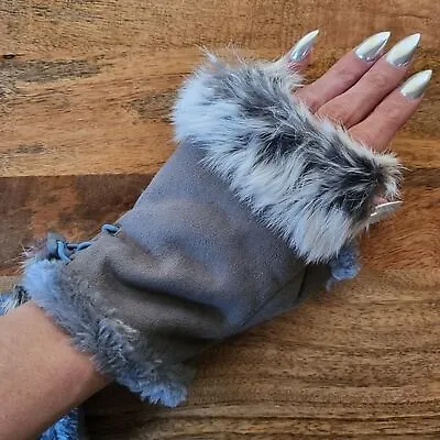 Brand New Rabbit Fur Fingerless Gloves • $60