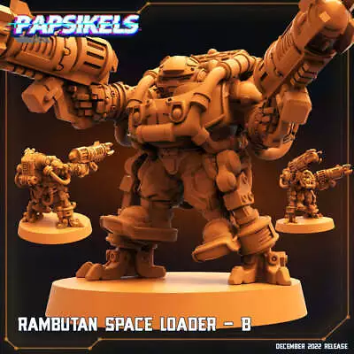 3D Printed Papsikels Cyberpunk Sci-Fi-Rambutan Space Loader - B 28mm 32mm • $23.81