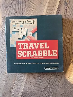 Travel Scrabble Pocket Board Game Magnetic Tiles Hard Case. Used Condition.  • £15