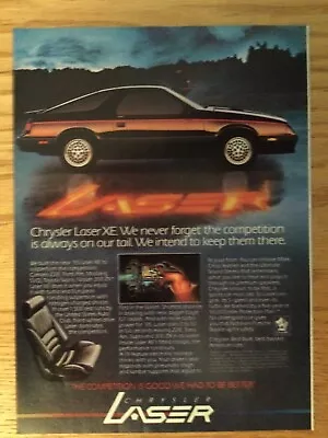 CHRY117 Advertisement 1985 ? Chrysler Laser XE TURBO • $14.99